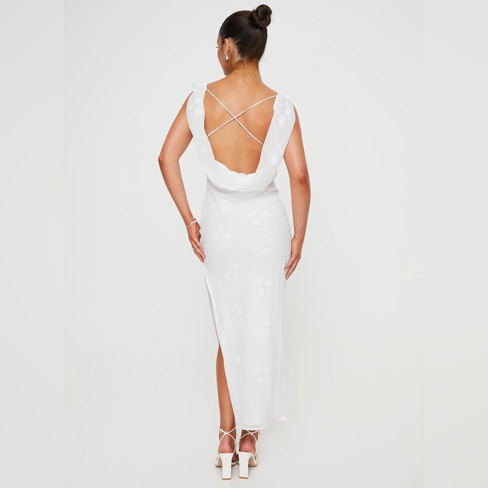 Princess Polly Contessa Maxi Dress white US size 2